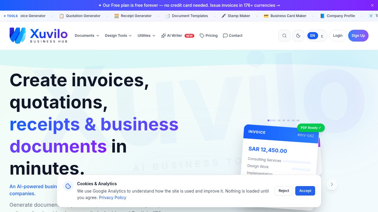 320+ Free Invoice Templates — Arabic & English | Xuvilo